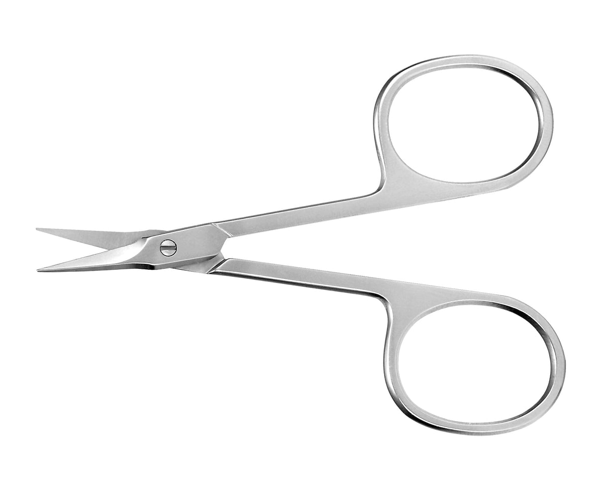 Ideal-tek High Precision Scissors – Stainless Steel – Curved – OAL 90mm (3.5″) – Made in Italy