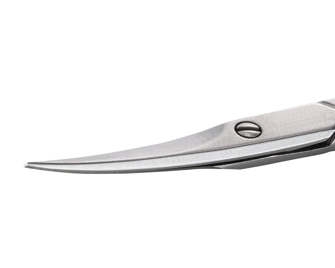 Ideal-tek High Precision Scissors – Stainless Steel – Curved – OAL 90mm (3.5″) – Made in Italy