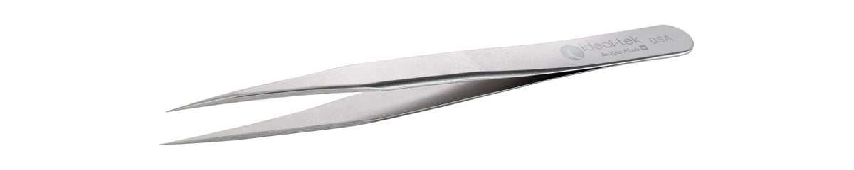 Ideal-tek High Precision Tweezers Style 0 – Anti-Acid / Anti-Magnetic Stainless Steel – Straight Fine Sharp Tips, Superior Finish – 120mm (4.72") – Swiss Made