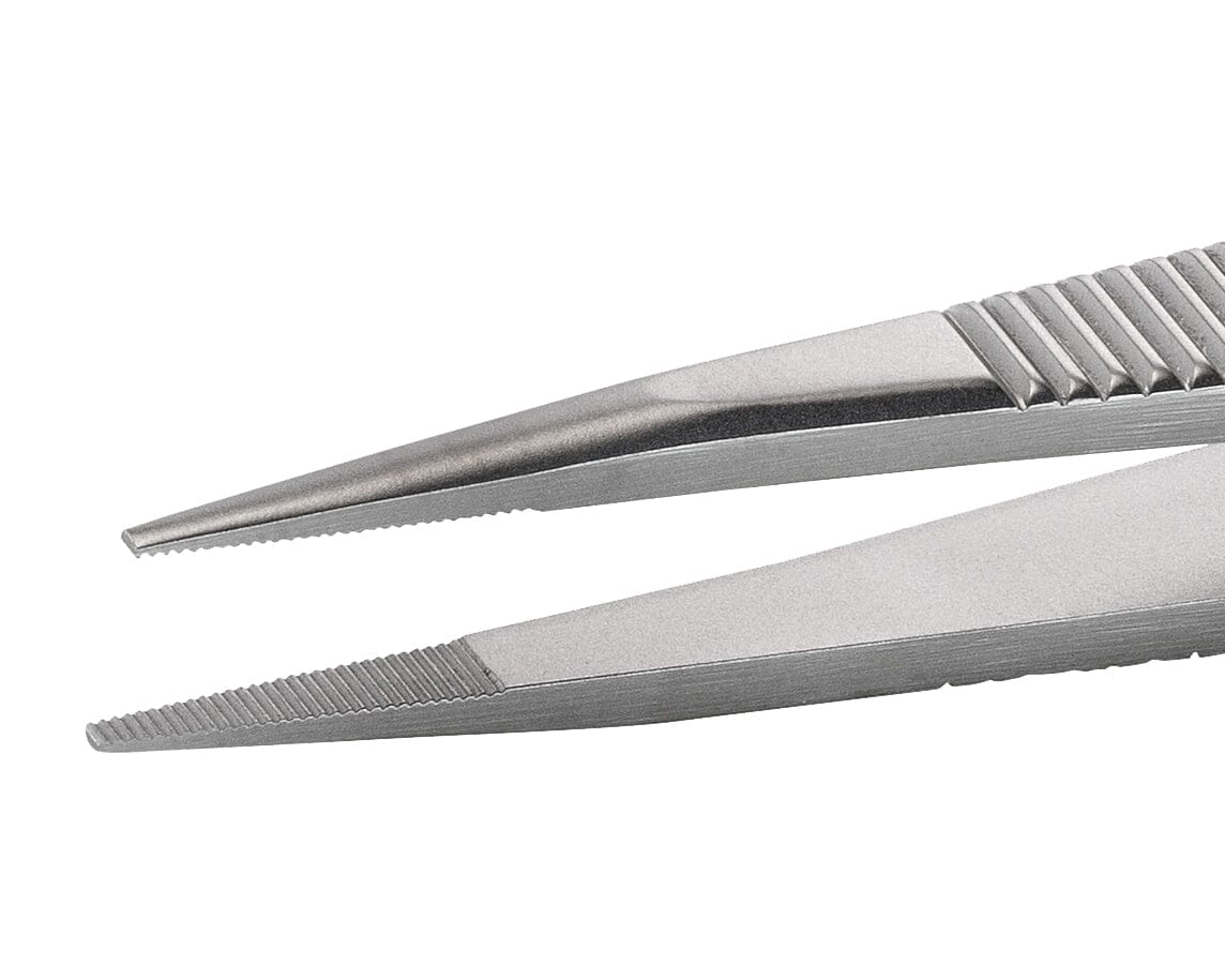 Ideal-tek High Precision Tweezers – Style 00 – Anti-Acid / Anti-Magnetic Stainless Steel – 120mm (4.7″) – Swiss Made