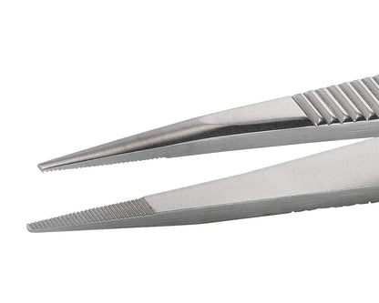 Ideal-tek High Precision Tweezers – Style 00 – Anti-Acid / Anti-Magnetic Stainless Steel – 120mm (4.7″) – Swiss Made