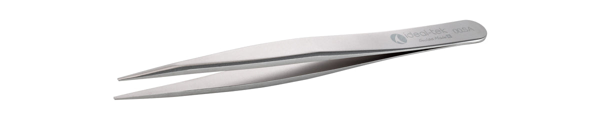 Ideal-tek High Precision Tweezers – Style 00 – Anti-Acid / Anti-Magnetic Stainless Steel – 120mm (4.7″) – Swiss Made