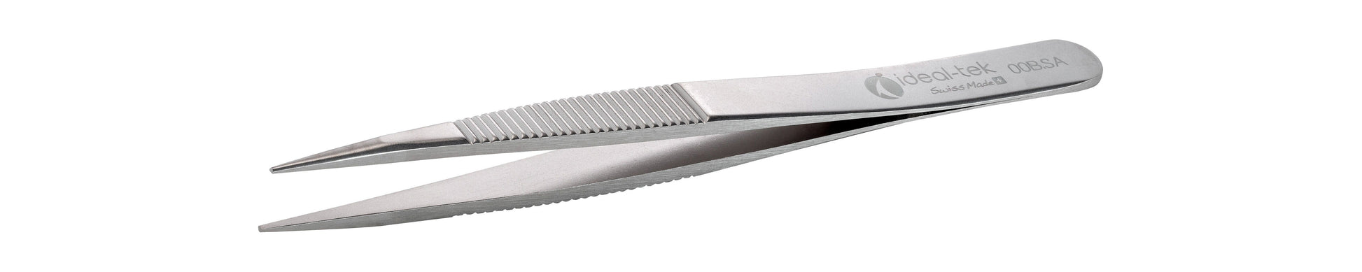 Ideal-tek High Precision Tweezers – Style 00 – Anti-Acid / Anti-Magnetic Stainless Steel – 120mm (4.7″) – Swiss Made