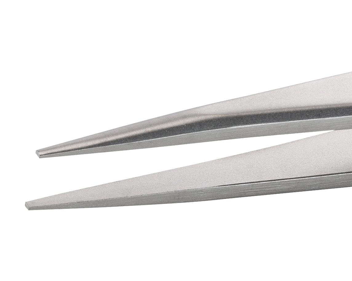 Ideal-tek High Precision Tweezers – Style 00 – Anti-Acid / Anti-Magnetic Stainless Steel – 120mm (4.7″) – Swiss Made