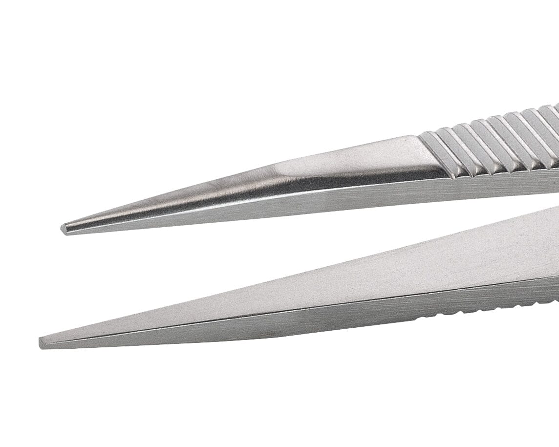 Ideal-tek High Precision Tweezers – Style 00 – Anti-Acid / Anti-Magnetic Stainless Steel – 120mm (4.7″) – Swiss Made