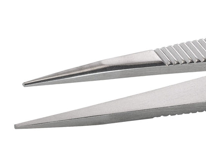 Ideal-tek High Precision Tweezers – Style 00 – Anti-Acid / Anti-Magnetic Stainless Steel – 120mm (4.7″) – Swiss Made