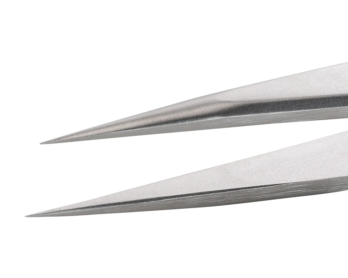 Ideal-tek High Precision Tweezers – Style 000 – Anti-Acid / Anti-Magnetic Stainless Steel – 120mm (4.7″) – Swiss Made