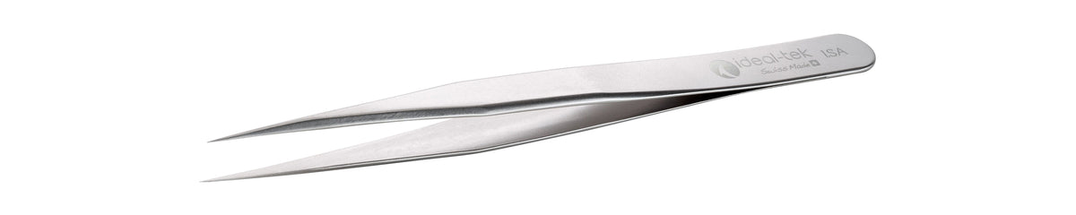 Ideal-tek High precision tweezers – Style 1 – Anti-Acid / Anti-Magnetic Stainless Steel – 120mm (4.7″) – Swiss Made