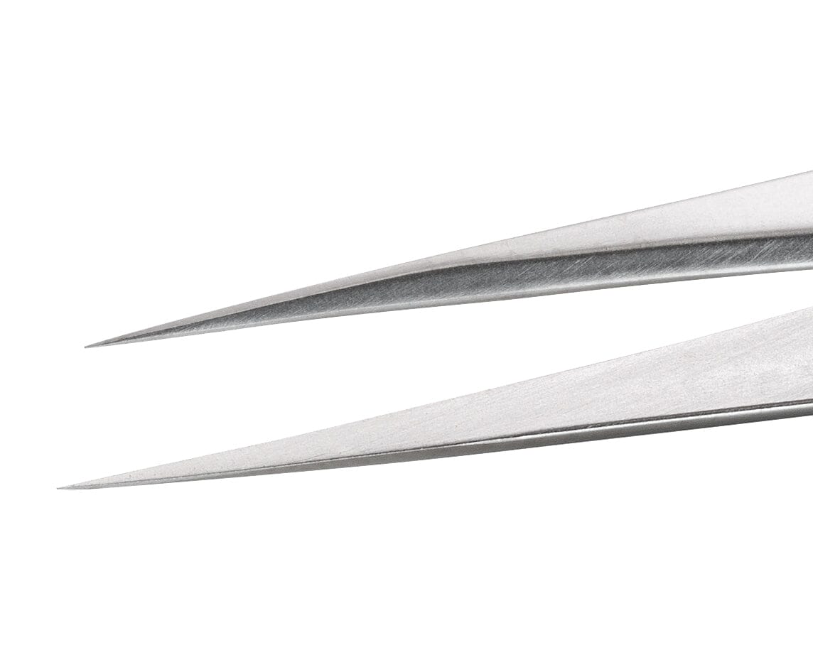 Ideal-tek High precision tweezers – Style 1 – Anti-Acid / Anti-Magnetic Stainless Steel – 120mm (4.7″) – Swiss Made