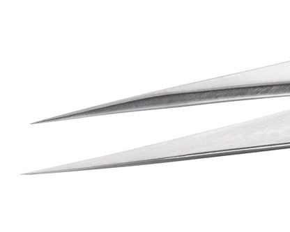 Ideal-tek High precision tweezers – Style 1 – Anti-Acid / Anti-Magnetic Stainless Steel – 120mm (4.7″) – Swiss Made