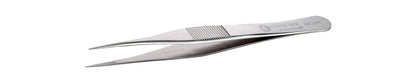 Ideal-tek High Precision Tweezers – Style 10G – Anti-Acid / Anti-Magnetic Stainless Steel – 110mm (4.3″) – Swiss Made
