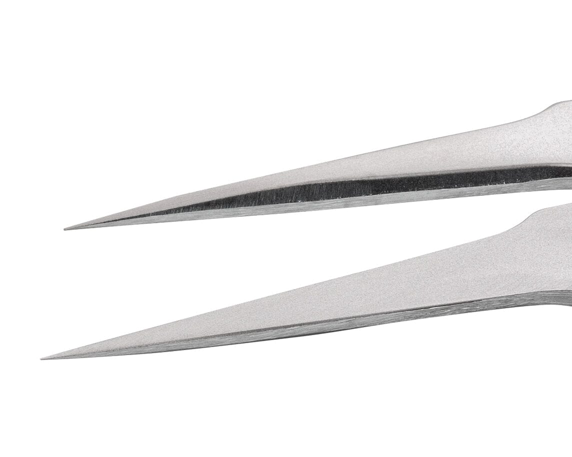 Ideal-tek High Precision Tweezers – Style 2 – Anti-Acid / Anti-Magnetic Stainless Steel – 120mm (4.7″) – Swiss Made