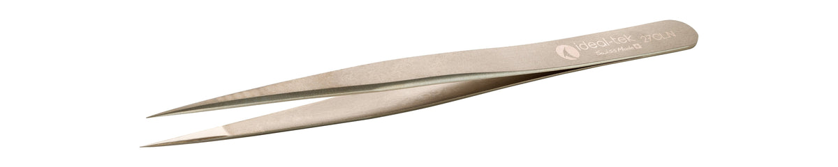 Ideal-tek High Precision Tweezers – Style 27 – Nickel – 130mm (5.1″) – Swiss Made