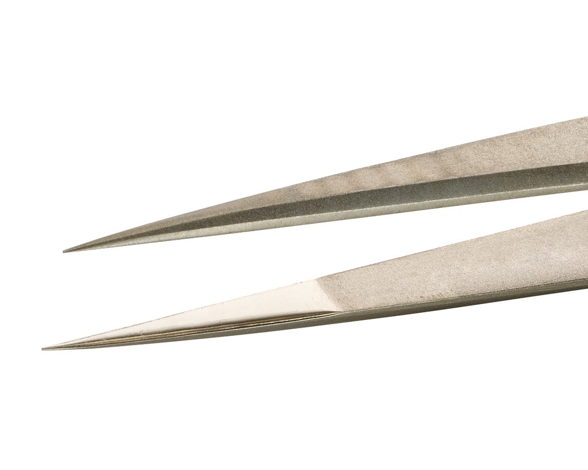 Ideal-tek High Precision Tweezers – Style 27 – Nickel – 130mm (5.1″) – Swiss Made