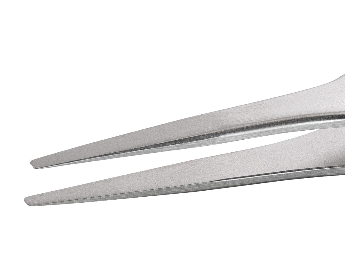 Ideal-tek High Precision Tweezers – Style 2A – Anti-Acid / Anti-Magnetic Stainless Steel – 120mm (4.7″) – Swiss Made
