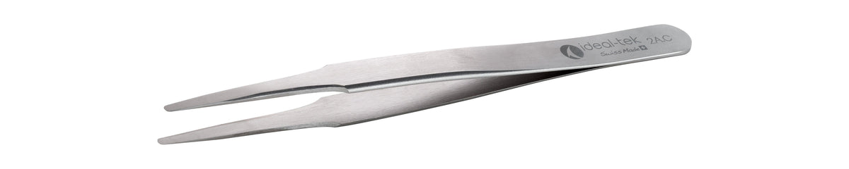 Ideal-tek High Precision Tweezers – Style 2A – Carbon Steel – 120mm (4.7″) – Swiss Made
