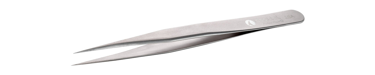 Ideal-tek High Precision Tweezers – Style 3 – Anti-Acid / Anti-Magnetic Stainless Steel – 120mm (4.7″) – Swiss Made