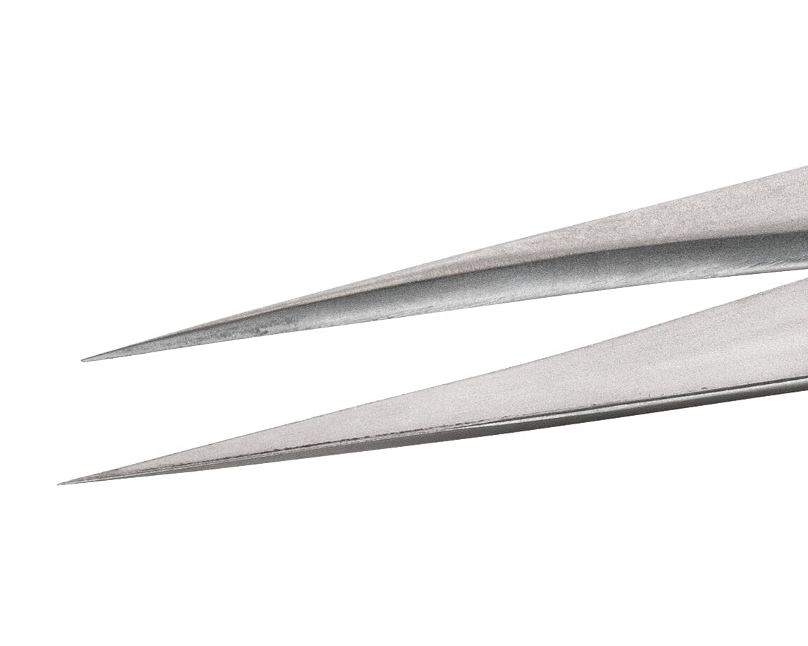 Ideal-tek High Precision Tweezers – Style 3 – Anti-Acid / Anti-Magnetic Stainless Steel – 120mm (4.7″) – Swiss Made
