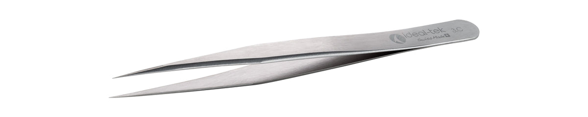 Ideal-tek High Precision Tweezers – Style 3 – Carbon Steel – 120mm (4.7″) – Swiss Made