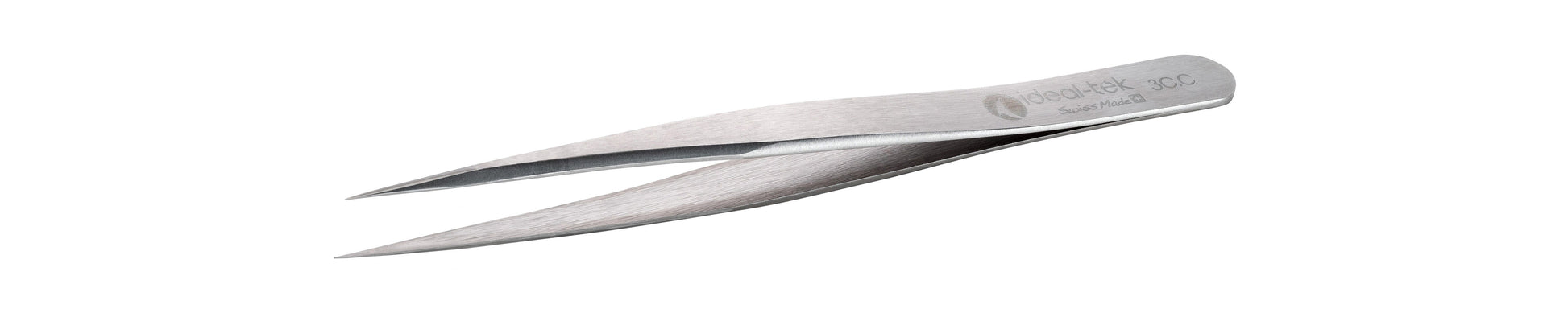 Ideal-tek High Precision Tweezers – Style 3 – Carbon Steel – Fine – 110mm (4.3″) – Swiss Made