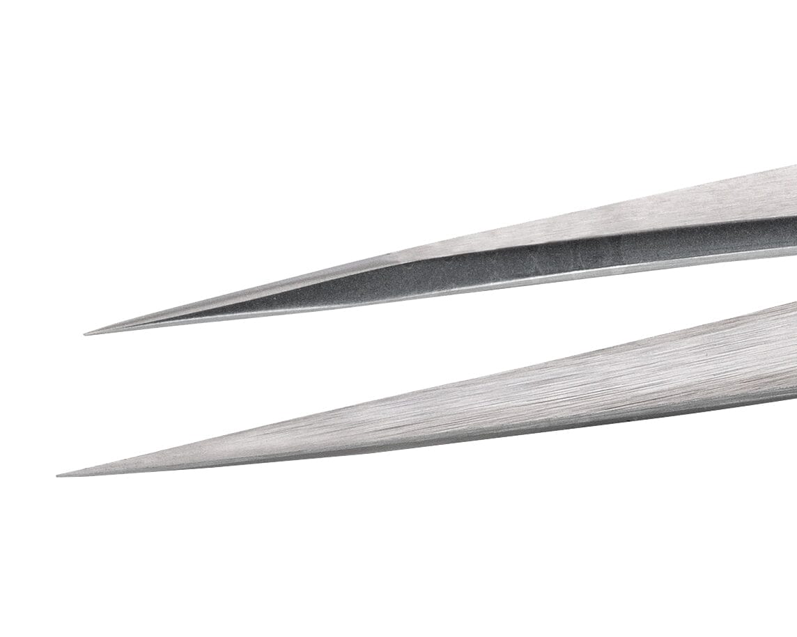 Ideal-tek High Precision Tweezers – Style 3 – Carbon Steel – Fine – 110mm (4.3″) – Swiss Made
