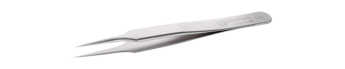 Ideal-tek High Precision Tweezers – Style 4 – Anti-Acid / Anti-Magnetic Stainless Steel – 110mm (4.3″) – Swiss Made