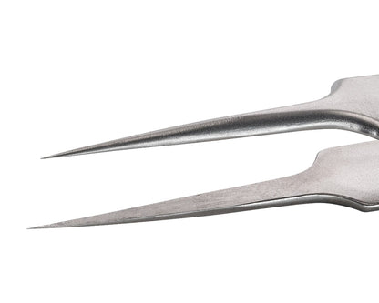 Ideal-tek High Precision Tweezers – Style 5 – Anti-Acid / Anti-Magnetic Stainless Steel – 110mm (4.3″) – Swiss Made