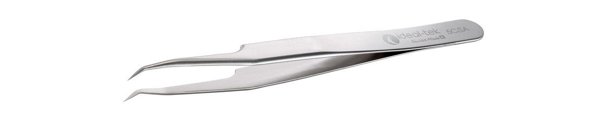 Ideal-tek High Precision Tweezers – Style 5 – Anti-Acid / Anti-Magnetic Stainless Steel – 115mm (4.5″) – Swiss Made