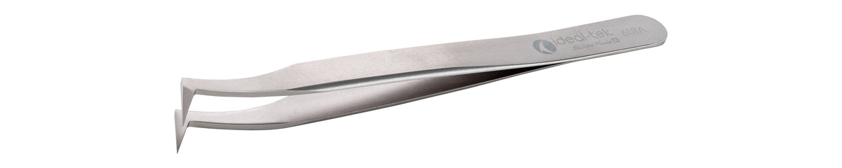 Ideal-tek High Precision Tweezers – Style 6 – Anti-Acid / Anti-Magnetic Stainless Steel – 115mm (4.5″) – Swiss Made