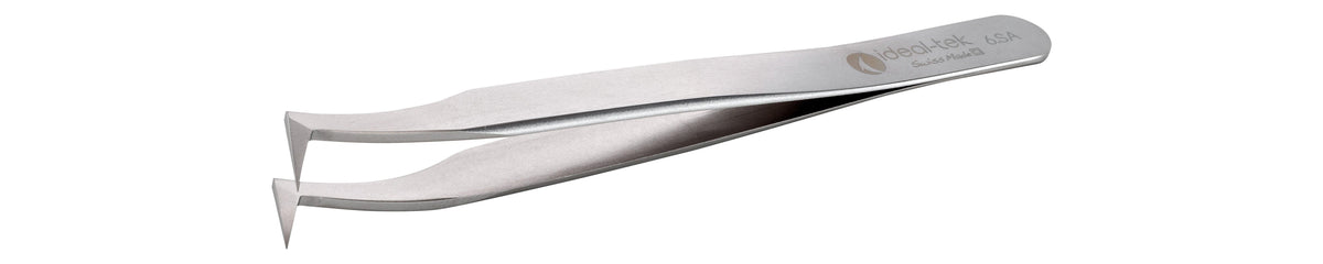 Ideal-tek High Precision Tweezers – Style 6 – Anti-Acid / Anti-Magnetic Stainless Steel – 115mm (4.5″) – Swiss Made