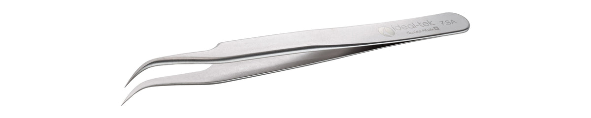Ideal-tek High Precision Tweezers – Style 7 – Anti-Acid / Anti-Magnetic Stainless Steel – 120mm (4.7″) – Swiss Made