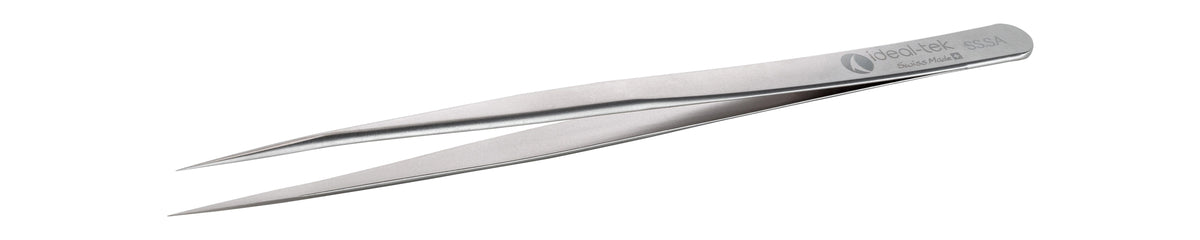 Ideal-tek High precision tweezers – Style Stainless Steel – Anti-Acid / Anti-Magnetic Stainless Steel – 140mm (5.5″) – Swiss Made