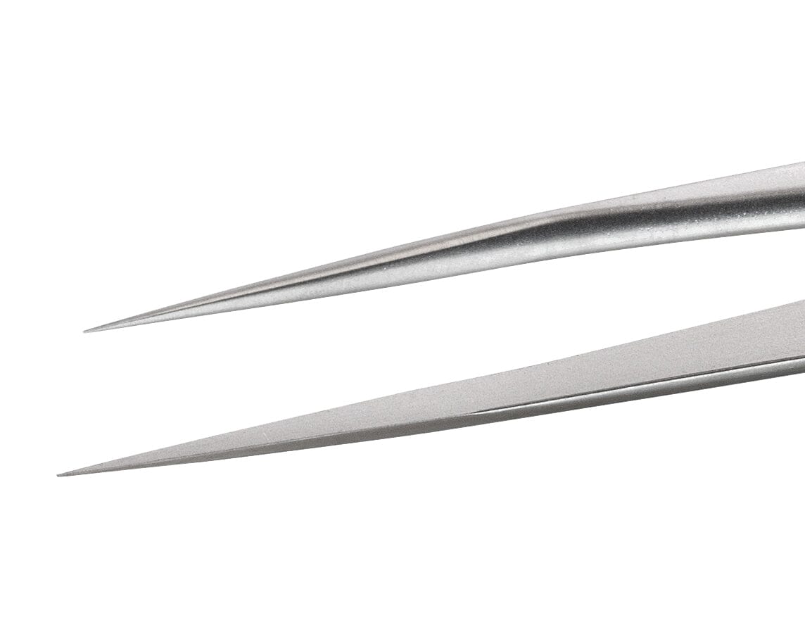 Ideal-tek High precision tweezers – Style Stainless Steel – Anti-Acid / Anti-Magnetic Stainless Steel – 140mm (5.5″) – Swiss Made