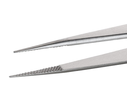 Ideal-tek Industrial Tweezers – Style 119 – Anti-Acid / Anti-Magnetic Stainless Steel – 150mm (5.9″) – Swiss Made