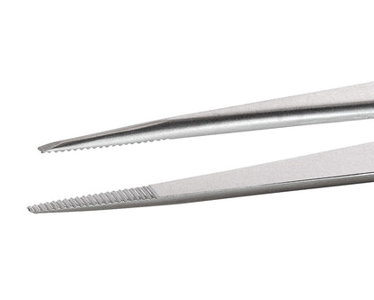 Ideal-tek Industrial Tweezers – Style 120 – Anti-Acid / Anti-Magnetic Stainless Steel – 115mm (4.5″) – Swiss Made