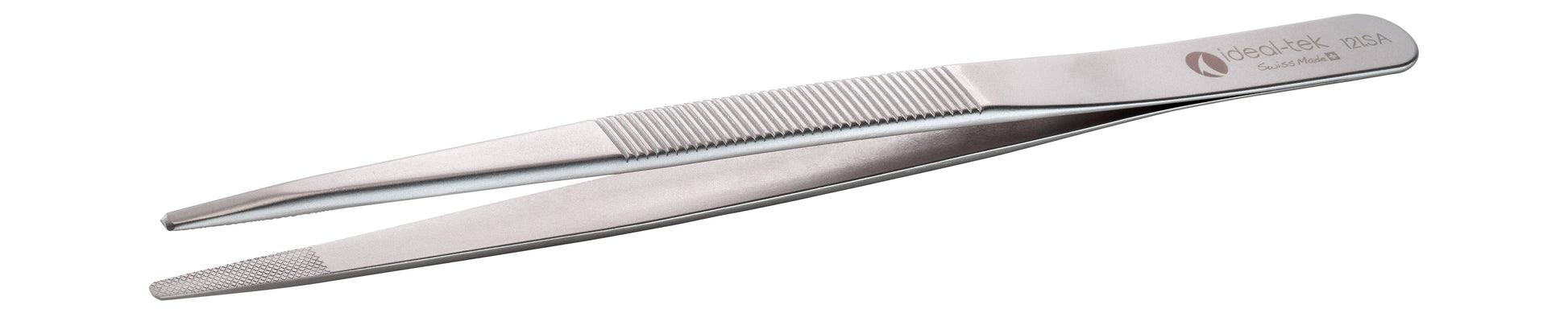 Ideal-tek Industrial Tweezers – Style 120 – Anti-Acid / Anti-Magnetic Stainless Steel – 160mm (6.3″) – Swiss Made