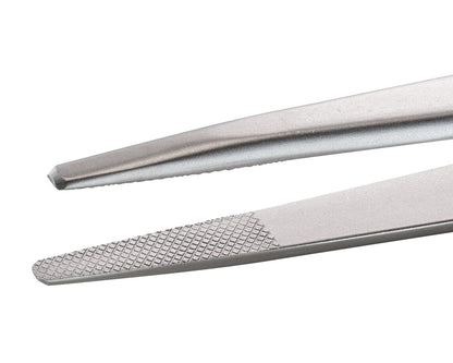 Ideal-tek Industrial Tweezers – Style 120 – Anti-Acid / Anti-Magnetic Stainless Steel – 160mm (6.3″) – Swiss Made