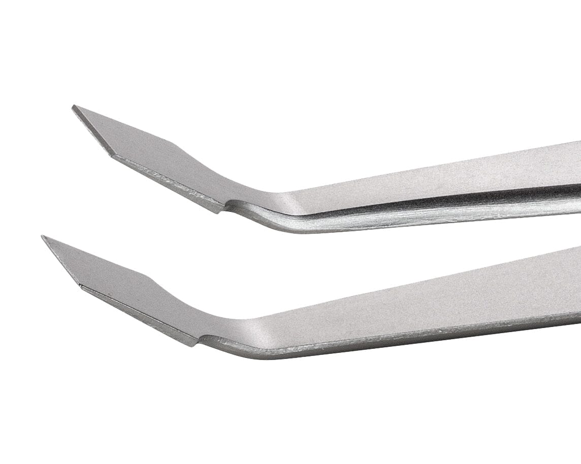 Ideal-tek Industrial tweezers – Style 127 – Anti-Acid / Anti-Magnetic Stainless Steel – 105mm (4.1″) – Swiss Made