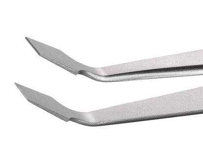 Ideal-tek Industrial tweezers – Style 127 – Anti-Acid / Anti-Magnetic Stainless Steel – 105mm (4.1″) – Swiss Made
