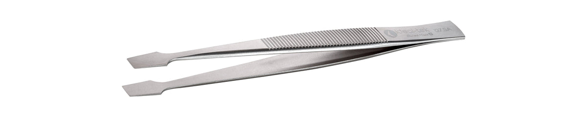 Ideal-tek Industrial tweezers – Style 127 – Anti-Acid / Anti-Magnetic Stainless Steel – 105mm (4.1″) – Swiss Made