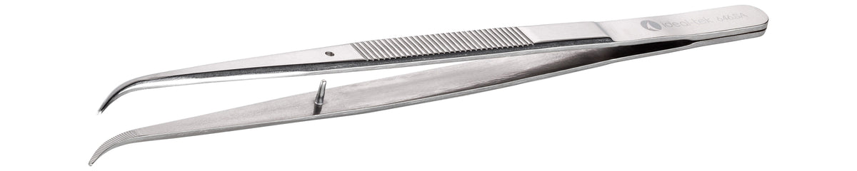 Ideal-tek Industrial Tweezers – Style 646 – Anti-Acid / Anti-Magnetic Stainless Steel – 155mm (6.1″) – Made in Italy