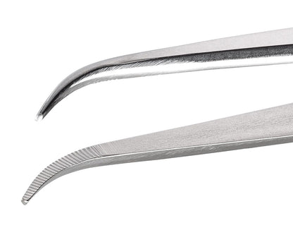 Ideal-tek Industrial Tweezers – Style 646 – Anti-Acid / Anti-Magnetic Stainless Steel – 155mm (6.1″) – Made in Italy