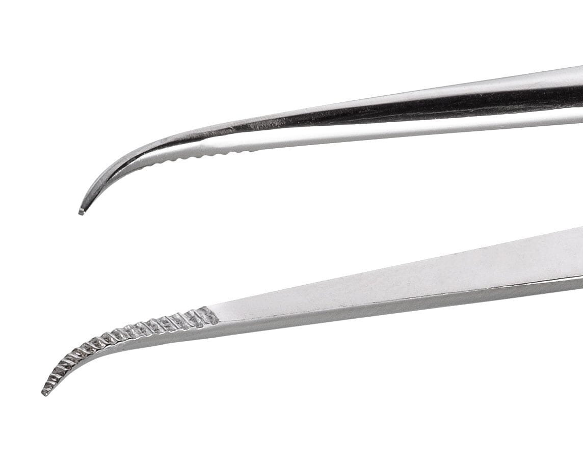 Ideal-tek Industrial Tweezers – Style 646 – Stainless Steel – 155mm (6.1″) – Made in Italy