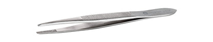 Ideal-tek Industrial Tweezers – Style 647 – Anti-Acid / Anti-Magnetic Stainless Steel – 120mm (4.7″) – Made in Italy