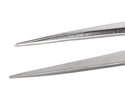 Ideal-tek Industrial Tweezers – Style 648 – Anti-Acid / Anti-Magnetic Stainless Steel – 155mm (6.1″) – Made in Italy