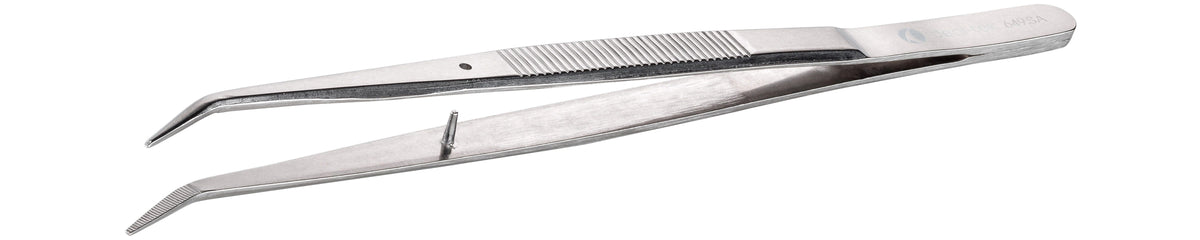 Ideal-tek Industrial tweezers – Style 649 – Anti-Acid / Anti-Magnetic Stainless Steel – 155mm (6.1″) – Made in Italy
