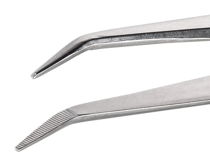 Ideal-tek Industrial tweezers – Style 649 – Anti-Acid / Anti-Magnetic Stainless Steel – 155mm (6.1″) – Made in Italy