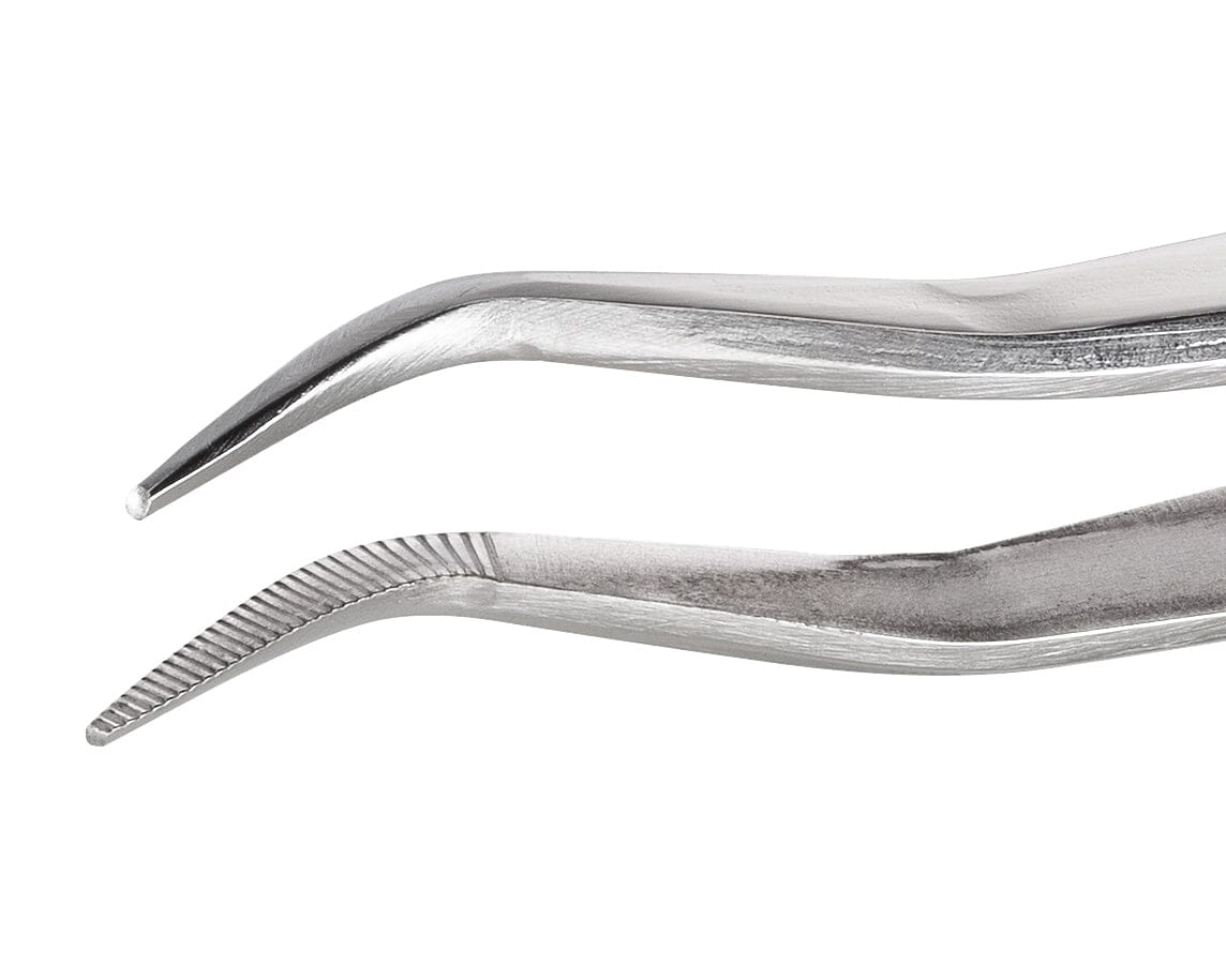 Ideal-tek Industrial tweezers – Style 650 – Anti-Acid / Anti-Magnetic Stainless Steel – 155mm (6.1″) – Made in Italy