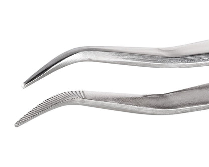 Ideal-tek Industrial tweezers – Style 650 – Anti-Acid / Anti-Magnetic Stainless Steel – 155mm (6.1″) – Made in Italy
