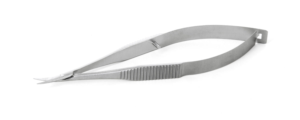 Ideal-tek McPherson-Vannas Micro Scissors – Stainless Steel – Curved – OAL 100mm (3.9″) – Made in Germany